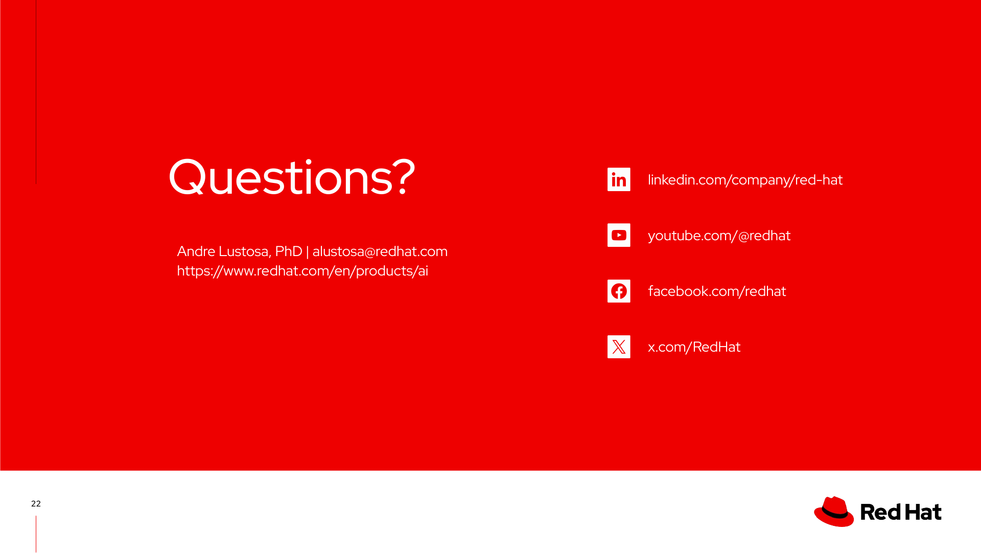 Original presentation slide 22 of 22